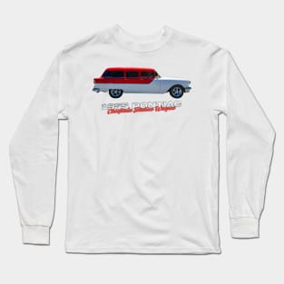 1955 Pontiac Chieftain Station Wagon Long Sleeve T-Shirt